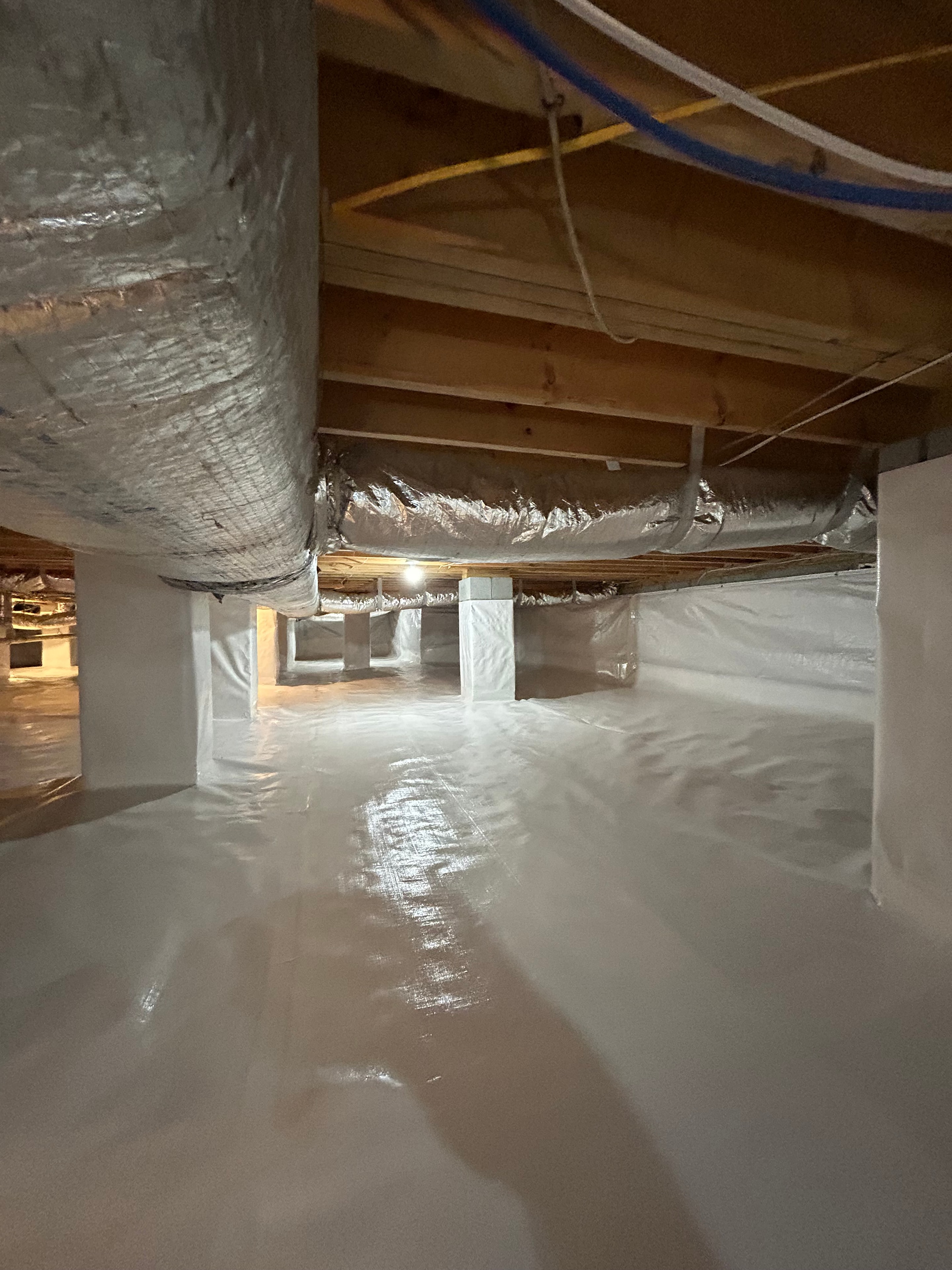 Crawl space under construction